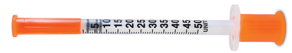 0.5 mL (50 units) syringe